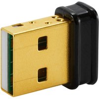 Compact black and gold ASUS USB-BT600 Bluetooth adapter with a rectangular design and USB connector.