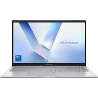 Silver ASUS Vivobook 15 laptop with 15.6" Full HD display, sleek design, and Windows 11 Home interface visible.