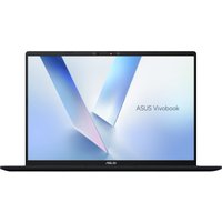 Blue ASUS Vivobook 16 laptop with slim bezel, 16-inch WUXGA display, and sleek design, featuring Windows 11 Home.