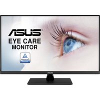 ASUS VP32UQ 31.5" black LED display, 4K Ultra HD, slim bezels, eye care feature, rectangular stand.