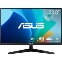 Black ASUS VY249HF 23.8" Full HD LCD monitor with slim bezels, IPS display, and sturdy V-shaped stand.