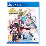 "Atelier Sophie 2" game case for PS4 featuring colorful anime-style artwork of four characters, with a blue box and gold logo at the top.