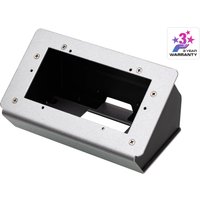 Grey ATEN VK102 passive holder, rectangular with angled edges and multiple screw holes, three-year warranty badge.