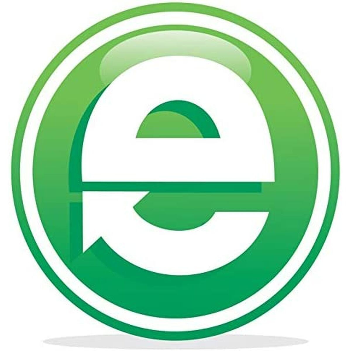 Green circular logo featuring a stylized white lowercase "e" with a speech bubble design, symbolizing communication and connectivity.