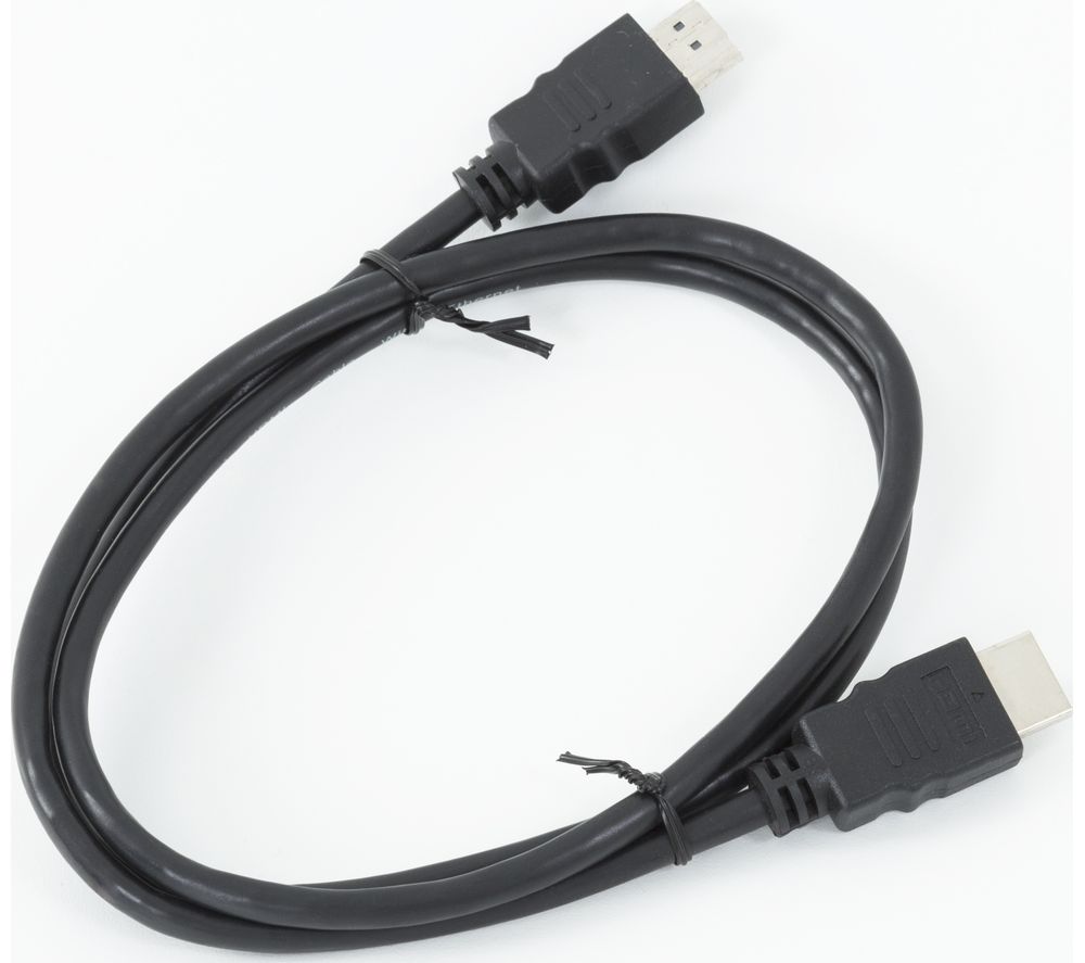Black USB cable with two connectors, featuring a rectangular USB-A end and a smaller USB-B end, designed for data transfer and charging.