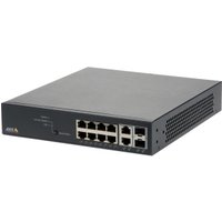 Black Axis 01191-003 managed Gigabit Ethernet switch with multiple ports and vented sides.