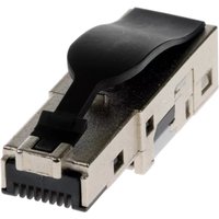 Black metallic Axis RJ-45 wire connector with a sleek design and visible latch mechanism.