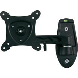 Black wall mount bracket for 42" TVs, featuring a sturdy metal construction, adjustable arm, and built-in level for precise installation.