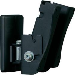 B-Tech Tilt and Swivel TV Wall Mount in black, designed for screens up to 28 inches, featuring a sturdy metal construction and adjustable tilt and swivel functionality.