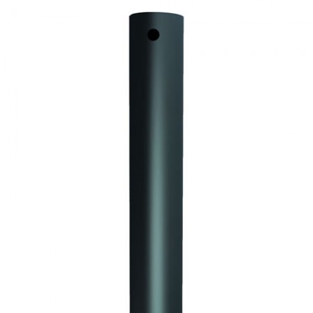 Black, 1-meter long pole with a 50mm diameter, made of metal, featuring a small hole near the top for mounting or attachment.