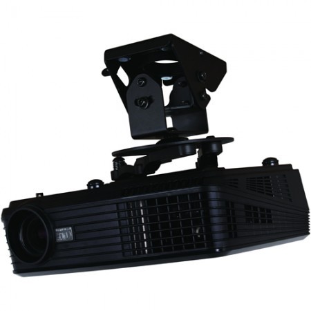Extra-large black universal projector ceiling mount featuring adjustable brackets and a sturdy metal construction for secure installation.