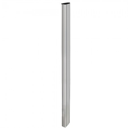 Vertical support column by B-Tech, 0.6m in length, features a sleek silver finish, made of durable metal with a rectangular profile and smooth edges for modern installations.