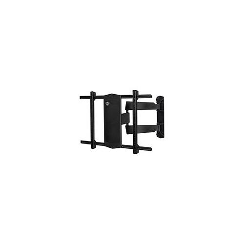 B-Tech Double Arm TV Wall Mount in black, designed for screens 32" to 65", featuring adjustable arms for optimal positioning and a sturdy metal construction.