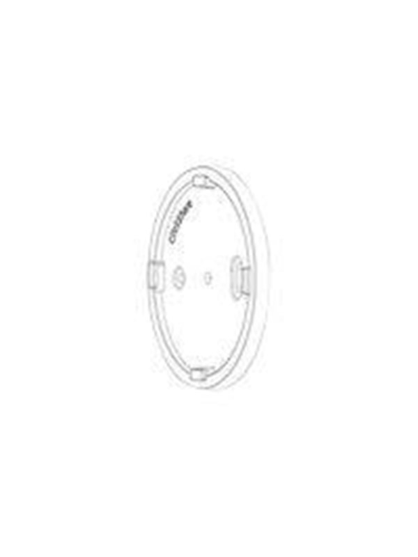 White circular wall mount with a smooth surface, featuring four mounting points and the text "Barco" embossed on the side, designed for CX-20 and CX-30 models.