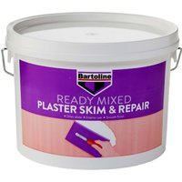 White tub of Bartoline Plaster Skim & Repair 2.5L with purple label and handle.
