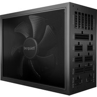 Black be quiet! Dark Power Pro 13 1600W PSU with large cooling fan and multiple modular cable ports.