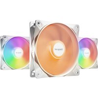White be quiet! LIGHT WINGS LX 120mm PWM fans, RGB lighting, circular design, 3-pack for computer cases.