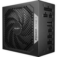 Black be quiet! POWER ZONE 2 1000W PSU with large fan, mesh grille, modular connectors, and 20+4 pin ATX compatibility.