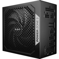 Black be quiet! POWER ZONE 2 1200W ATX power supply with large fan grille and modular cable ports.