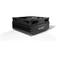 Black be quiet! Pure Rock LP motherboard air cooler, compact square design with fan and logo on side.