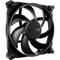 Black be quiet! 140mm PWM high-speed computer case fan with seven curved blades and anti-vibration mounts.