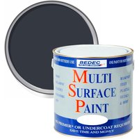 Anthracite Matt Multi Surface Paint 2.5L by BEDEC, dark gray lid, white can with blue and orange text.