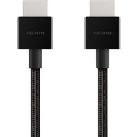 Black Belkin HDMI cable 2m with braided exterior and standard HDMI Type A connectors.