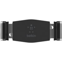 Black and silver Belkin passive smartphone holder with adjustable grips and sleek design.