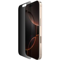 Belkin privacy screen protector for Apple phone, black, covers screen and back, sleek design.