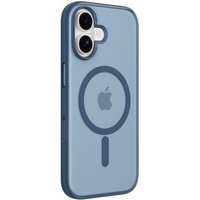 Navy Belkin SheerForce phone case for 6.3" device, with MagSafe compatibility and textured edges for grip.