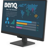 Black BenQ BL2790 27" Full HD LED Monitor with thin bezels, rectangular base, and vibrant display showing graphs and text