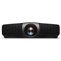 BenQ BR9708 short throw projector, black with central lens, ribbed design, 2600 ANSI lumens, UHD 4K resolution.