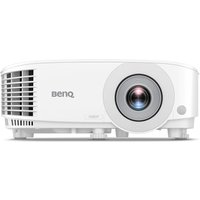 White BenQ MH560 projector with lens on right, vented side panel, and sleek design, 1080p resolution.
