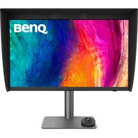 BenQ PD2770U 27" 4K monitor with slim bezels, vibrant display, and sleek stand with cable management feature.