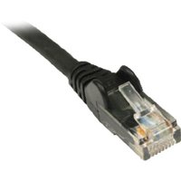 Black Biamp EasyConnect C5E-3 Ethernet cable with clear RJ45 connector.