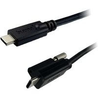 Black Biamp EasyConnect USB3-10-CC cable with USB-C and locking connectors, coiled black cable.