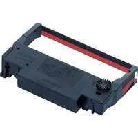 Black Bixolon GRC-220B printer ribbon with red stripe, rectangular casing, and gear wheel on the side.
