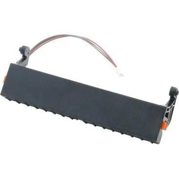 Black plastic Bixolon Peeler with a curved top, featuring an orange button and wires attached, designed for label printing applications.