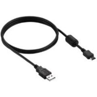 Black USB to micro USB cable with ferrite bead for Bixolon PIC-R300U/STD printer/scanner accessory.