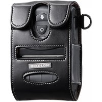Black Bixolon PLC-R310/STD equipment case with stitched edges, front button closure, and cutouts for device access.
