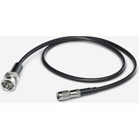 Black coaxial cable 0.44 m with silver DIN 1.0/2.3 connector and BNC male connector by Blackmagic Design.