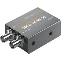 Compact gray video signal converter with two SDI input ports and one HDMI output, designed for active signal conversion.