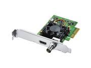 Blackmagic Design DeckLink Mini Recorder features a green circuit board with a black fan, metal bracket, and HDMI input for 4K video capturing.