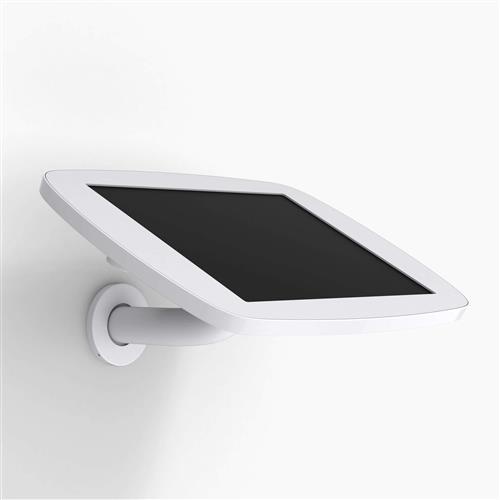 White Bouncepad Branch tablet holder designed for Apple iPad 7th Gen 10.2 (2019), featuring a sleek, angled display with a sturdy wall-mounted base.