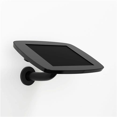 Black Bouncepad Branch mount for Apple iPad 8th Gen 10.2 (2020), featuring a sleek, exposed design with a curved arm for wall installation.