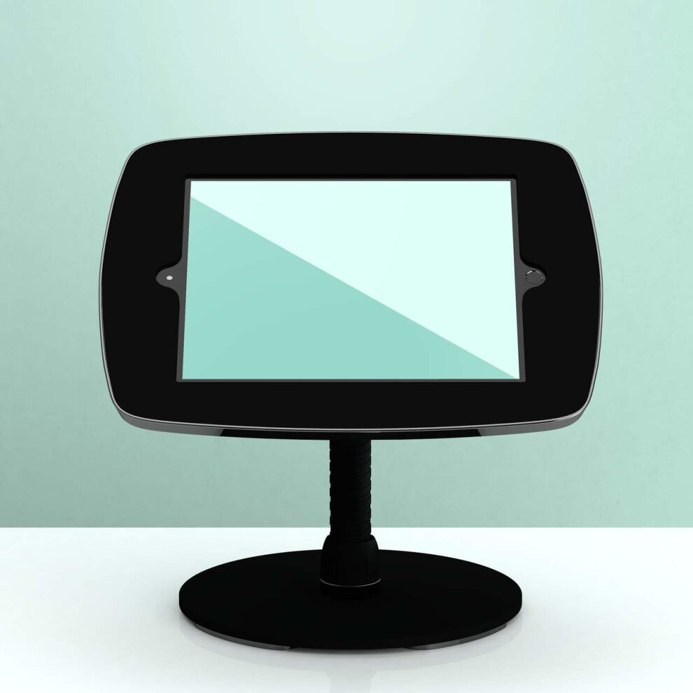 Black Bouncepad Counter Flex stand for Samsung Galaxy Tab S3 9.7, featuring a sleek design with a sturdy base and adjustable neck for optimal viewing angles.