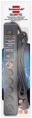 Brennenstuhl Secure-Tec Surge Protection 15.000 A Black 6 AC outlet(s) - image 3