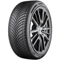Bridgestone Turanza tire, black with detailed tread, 225/45 R18 size, rim protection, runflat design, sleek sidewall.