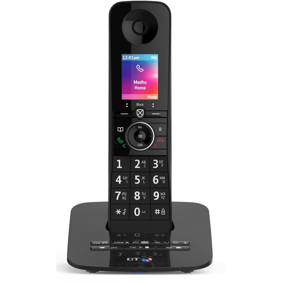 British Telecom D93RWS00 DECT telephone Caller ID Black - image 2