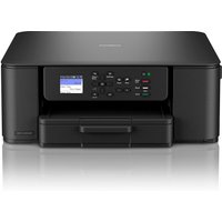 Brother 3-in-1 compact wireless inkjet printer, black with LCD screen and control panel, front paper tray.
